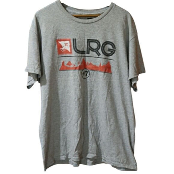 LRG Gray Graphic Outdoor Woods Tree Logo Tee Large Lifted Research Group Street - Picture 1 of 7